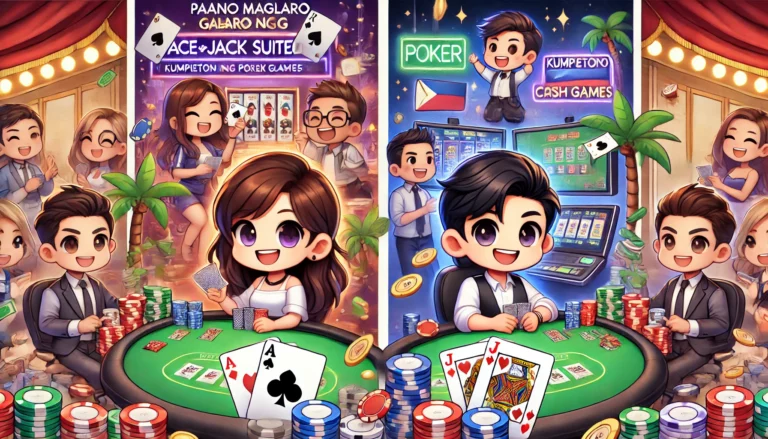 Isang Pilipinong poker player na may hawak na Ace‑Jack suited sa isang cash game habang naglalaro sa lokal na poker table
